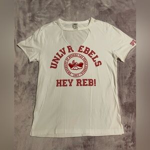 NWOT PINK Victoria's Secret UNLV Rebels White T-Shirt